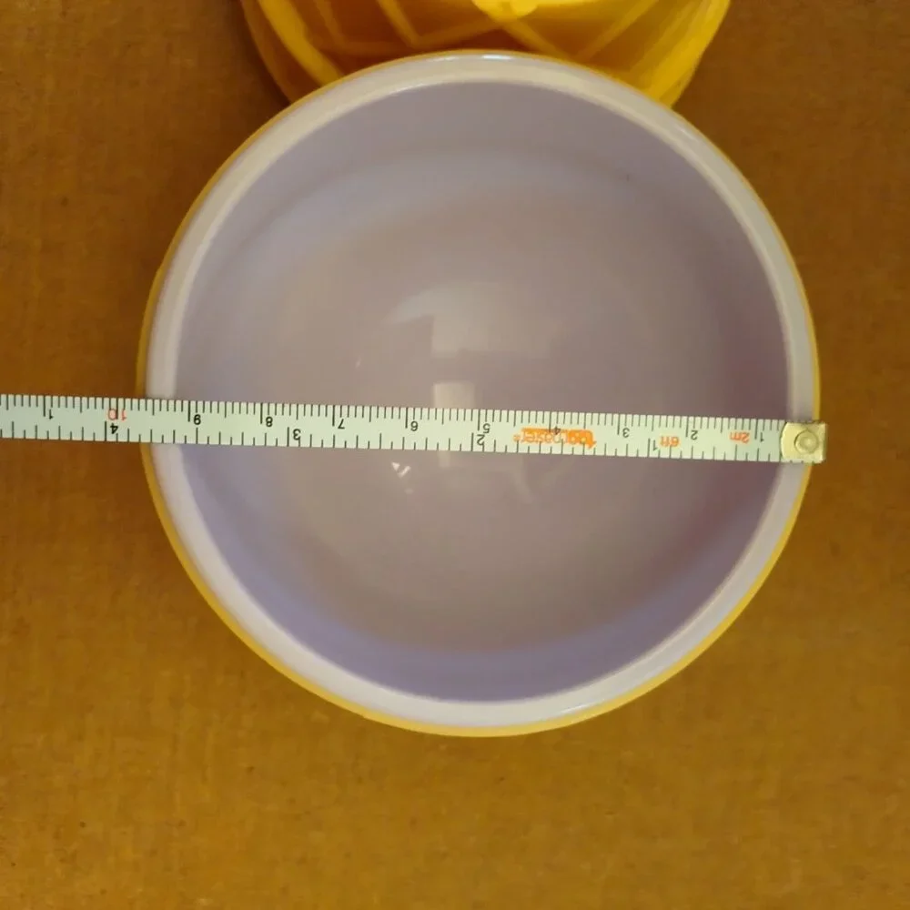 Ice Cream Cone Shaped Plastic Bowls Set Of 2 Yellow Green & Purple Colors
